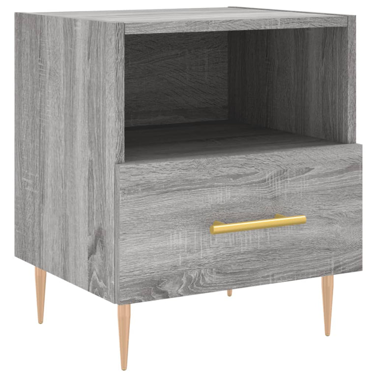 Nachtkastjes 2 st 40x35x47,5 cm bewerkt hout grijs sonoma eiken MeubelReus