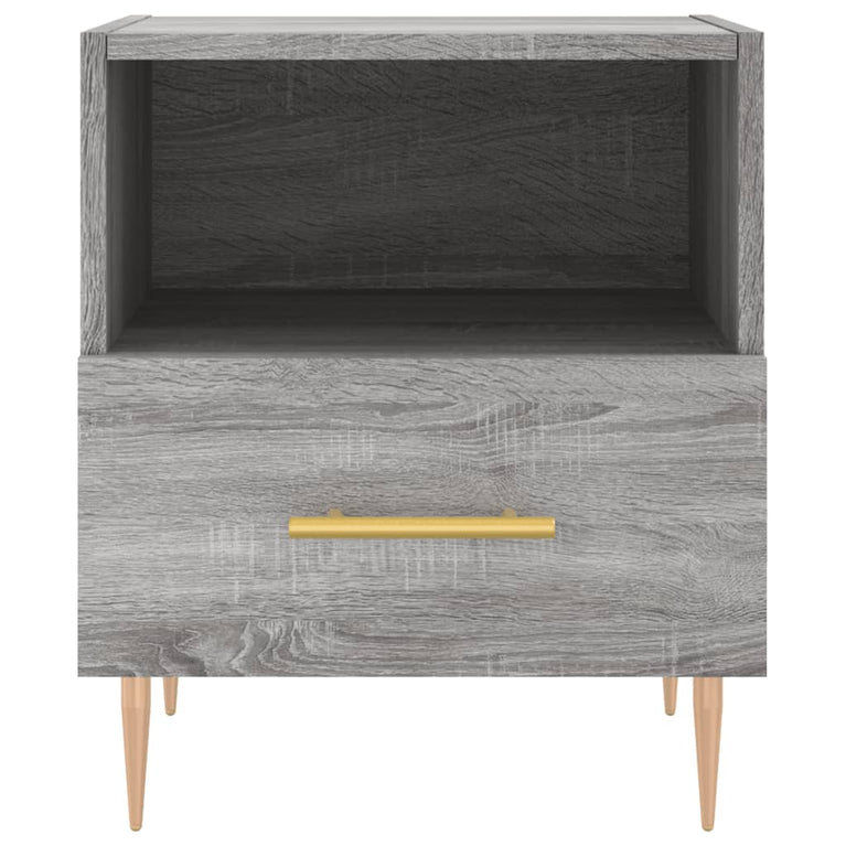 Nachtkastjes 2 st 40x35x47,5 cm bewerkt hout grijs sonoma eiken MeubelReus