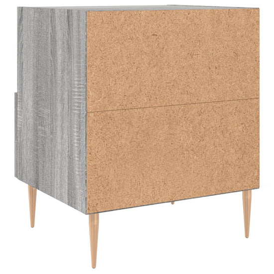 Nachtkastjes 2 st 40x35x47,5 cm bewerkt hout grijs sonoma eiken MeubelReus