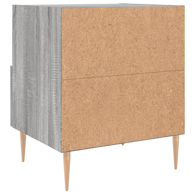 Nachtkastjes 2 st 40x35x47,5 cm bewerkt hout grijs sonoma eiken MeubelReus