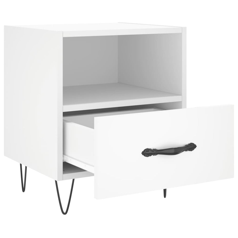 Nachtkastjes 2 st 40x35x47,5 cm bewerkt hout wit MeubelReus