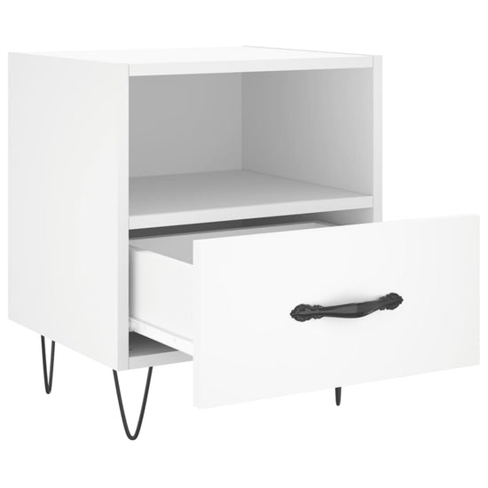 Nachtkastjes 2 st 40x35x47,5 cm bewerkt hout wit MeubelReus
