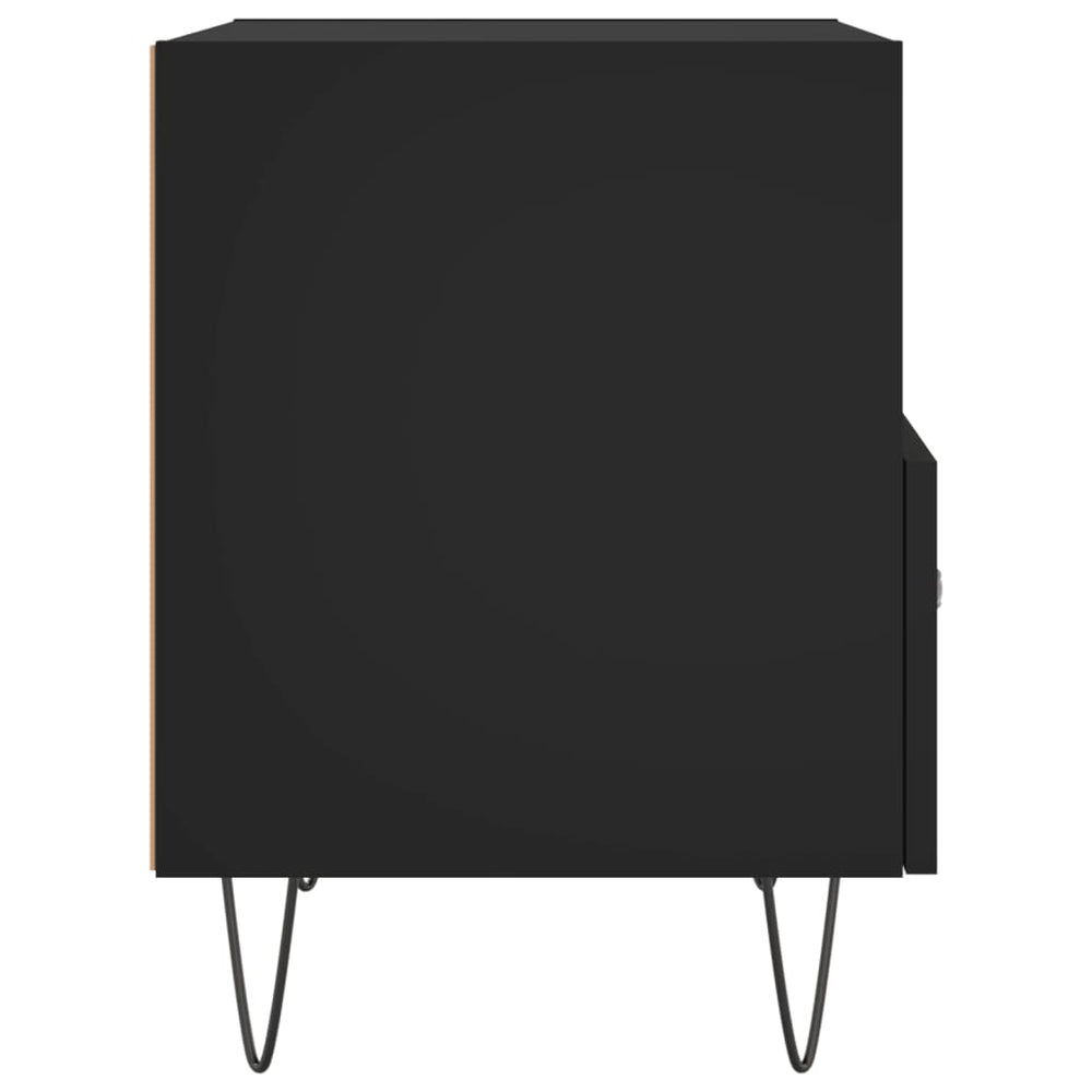 Nachtkastje 40x35x47,5 cm bewerkt hout zwart MeubelReus
