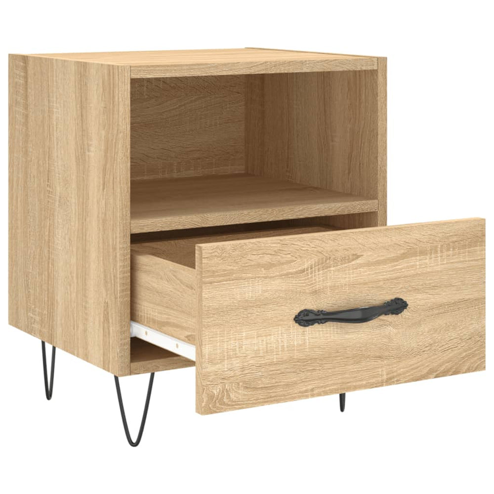 Nachtkastjes 2 st 40x35x47,5 cm bewerkt hout sonoma eikenkleur MeubelReus