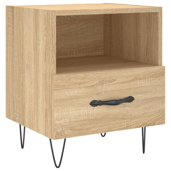 Nachtkastjes 2 st 40x35x47,5 cm bewerkt hout sonoma eikenkleur MeubelReus