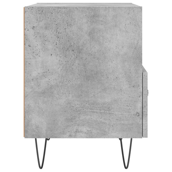 Nachtkastje 40x35x47,5 cm bewerkt hout betongrijs MeubelReus