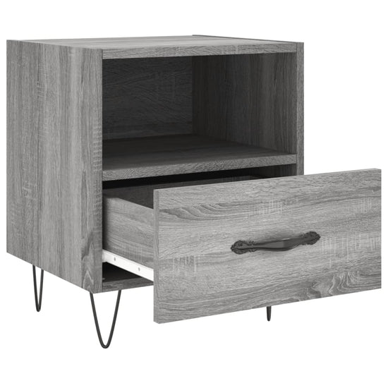 Nachtkastjes 2 st 40x35x47,5 cm bewerkt hout grijs sonoma eiken MeubelReus