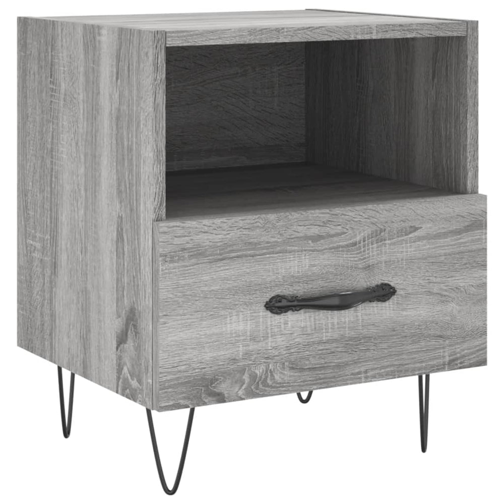 Nachtkastjes 2 st 40x35x47,5 cm bewerkt hout grijs sonoma eiken MeubelReus