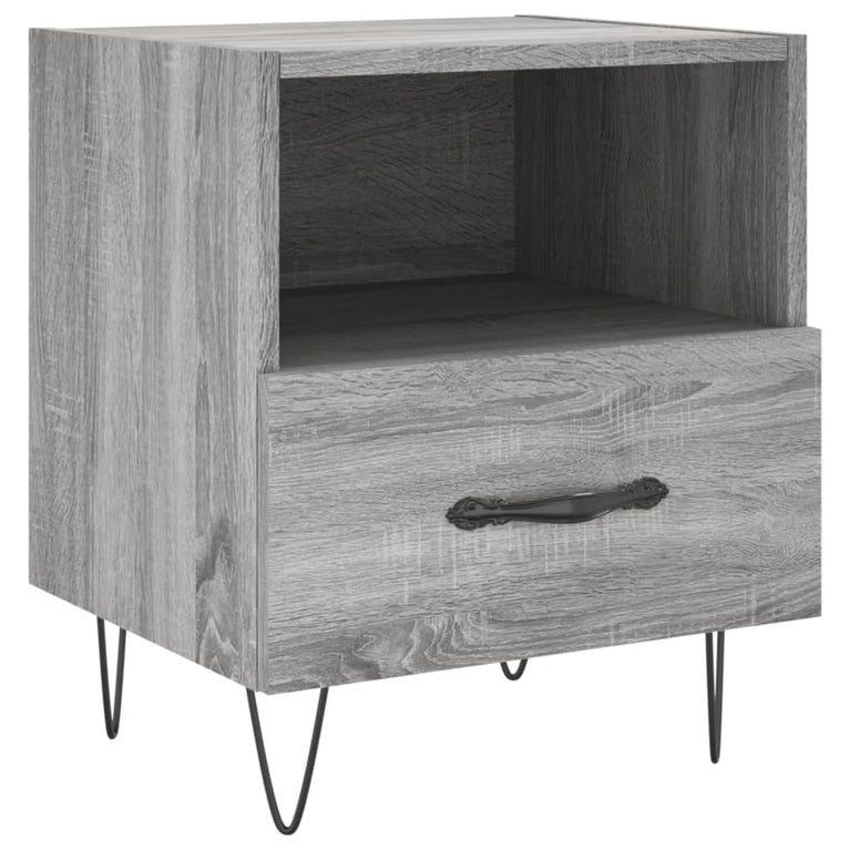 Nachtkastjes 2 st 40x35x47,5 cm bewerkt hout grijs sonoma eiken MeubelReus