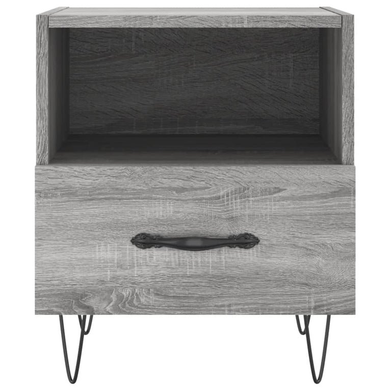 Nachtkastjes 2 st 40x35x47,5 cm bewerkt hout grijs sonoma eiken MeubelReus