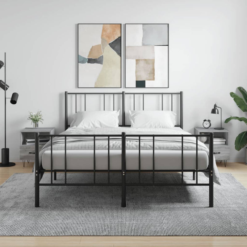 Nachtkastjes 2 st 40x35x47,5 cm bewerkt hout grijs sonoma eiken MeubelReus