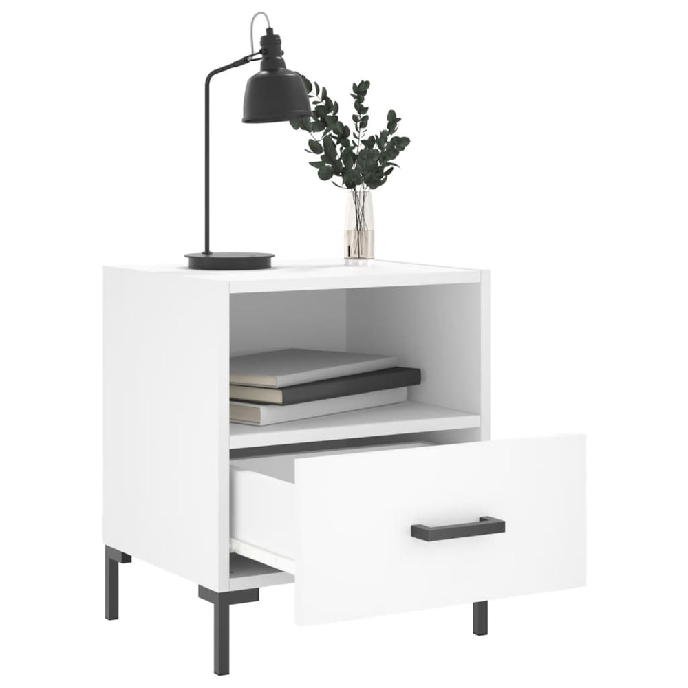 Nachtkastjes 2 st 40x35x47,5 cm bewerkt hout wit MeubelReus