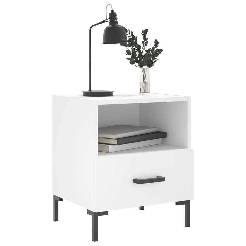 Nachtkastjes 2 st 40x35x47,5 cm bewerkt hout wit MeubelReus