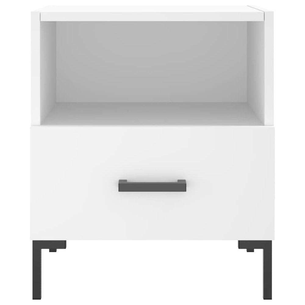 Nachtkastjes 2 st 40x35x47,5 cm bewerkt hout wit MeubelReus