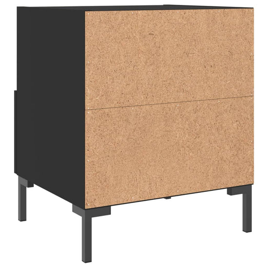 Nachtkastje 40x35x47,5 cm bewerkt hout zwart MeubelReus