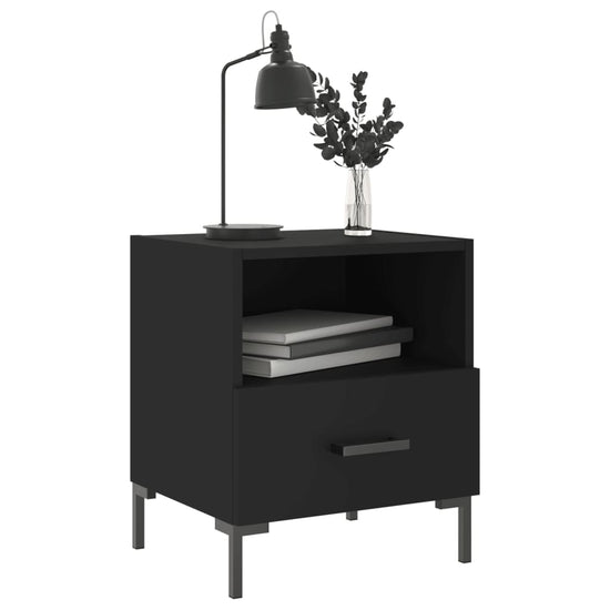Nachtkastjes 2 st 40x35x47,5 cm bewerkt hout zwart MeubelReus