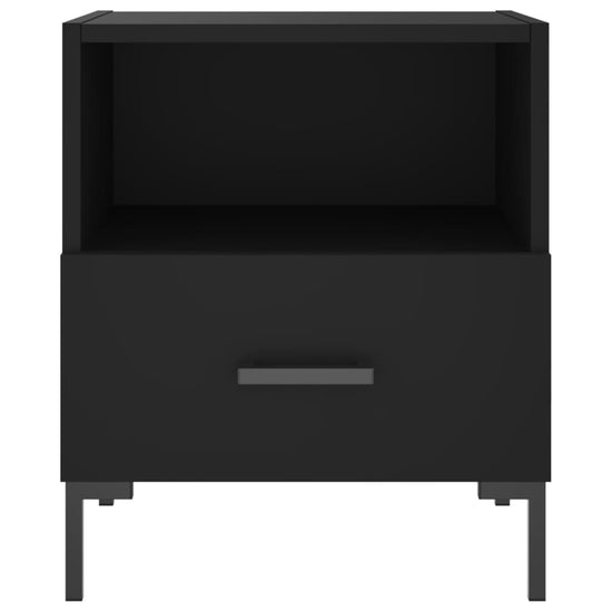 Nachtkastjes 2 st 40x35x47,5 cm bewerkt hout zwart MeubelReus