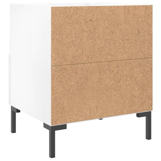 Nachtkastje 40x35x47,5 cm bewerkt hout hoogglans wit MeubelReus