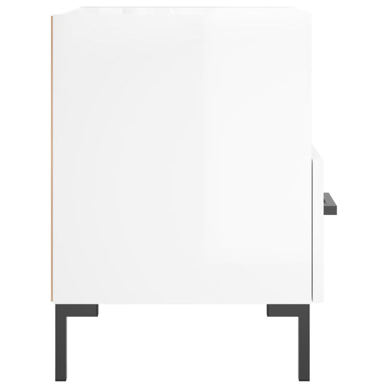 Nachtkastjes 2 st 40x35x47,5 cm bewerkt hout hoogglans wit MeubelReus