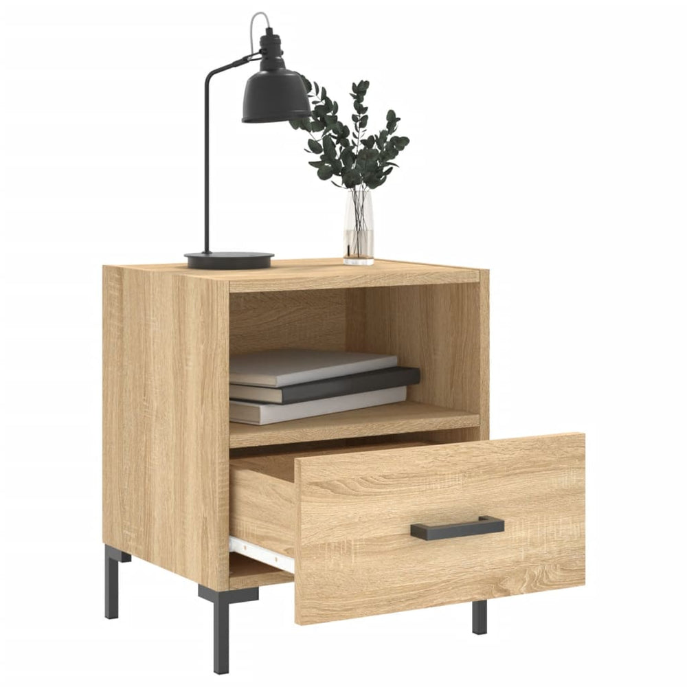Nachtkastjes 2 st 40x35x47,5 cm bewerkt hout sonoma eikenkleur MeubelReus