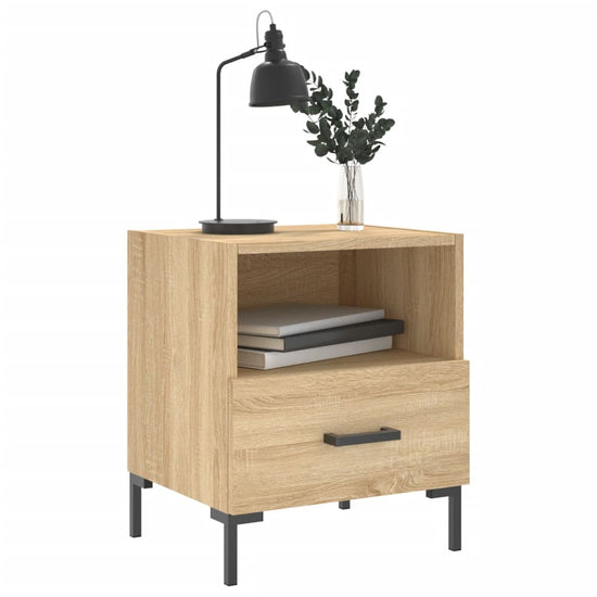 Nachtkastjes 2 st 40x35x47,5 cm bewerkt hout sonoma eikenkleur MeubelReus