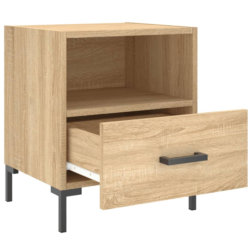 Nachtkastjes 2 st 40x35x47,5 cm bewerkt hout sonoma eikenkleur MeubelReus