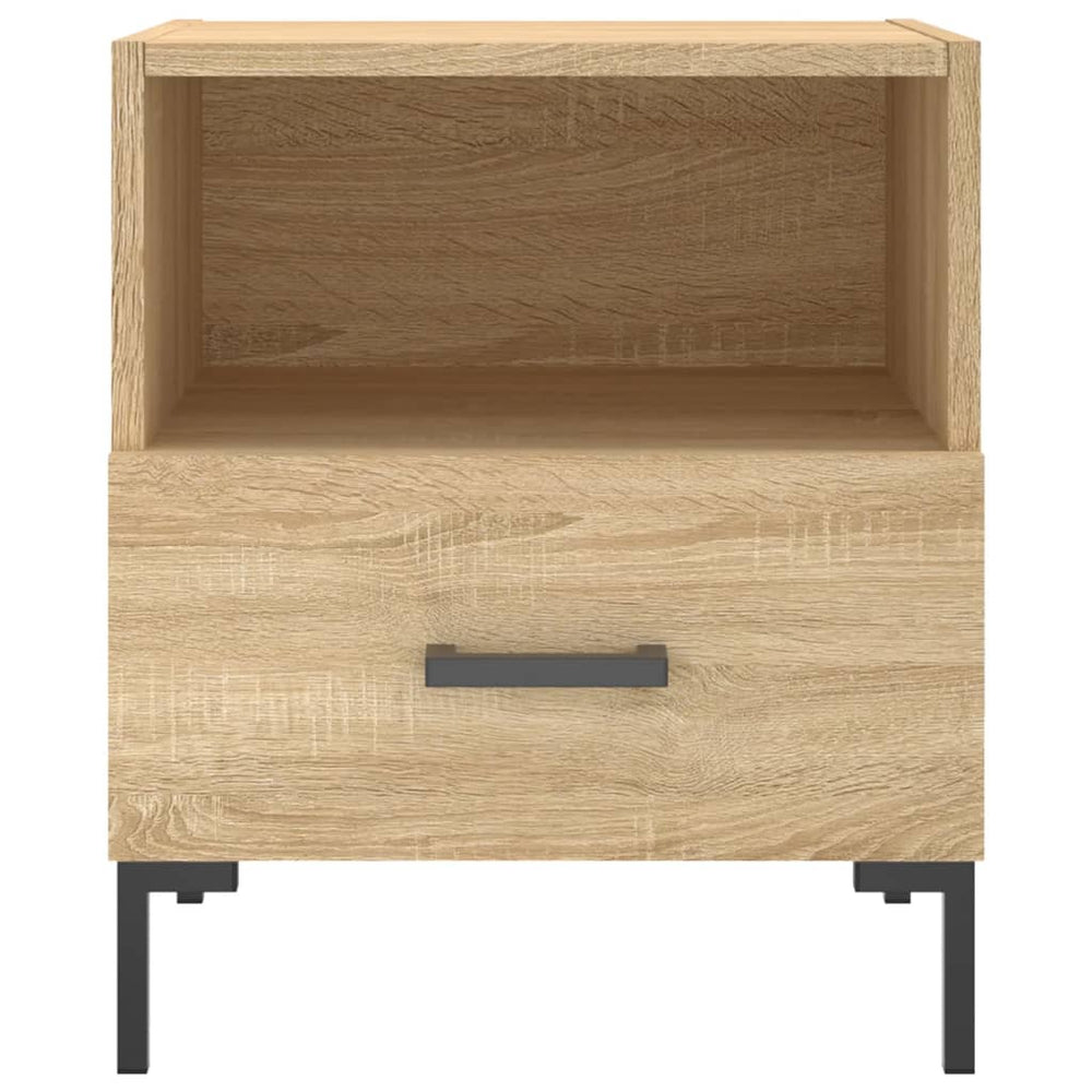 Nachtkastjes 2 st 40x35x47,5 cm bewerkt hout sonoma eikenkleur MeubelReus