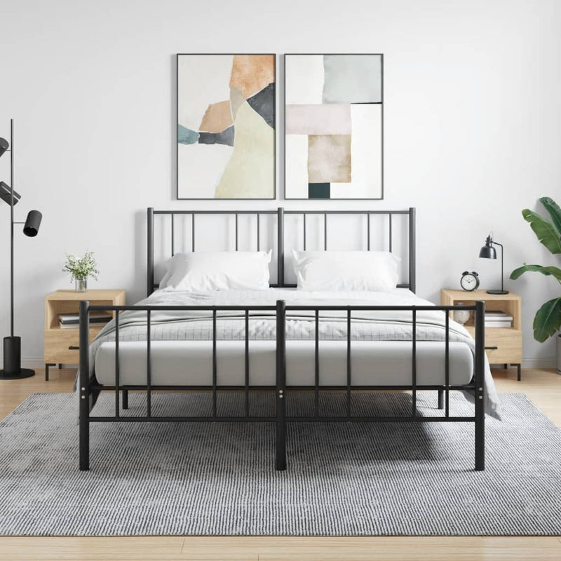 Nachtkastjes 2 st 40x35x47,5 cm bewerkt hout sonoma eikenkleur MeubelReus