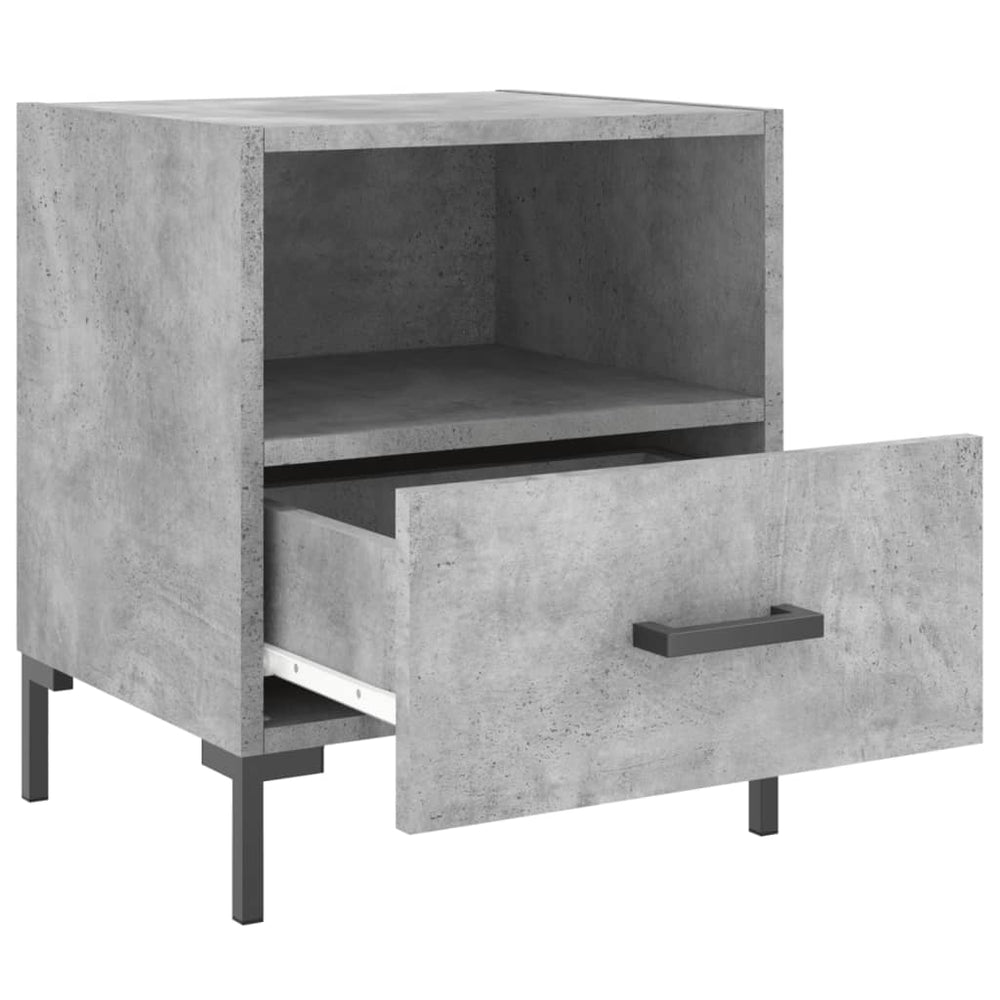 Nachtkastje 40x35x47,5 cm bewerkt hout betongrijs MeubelReus