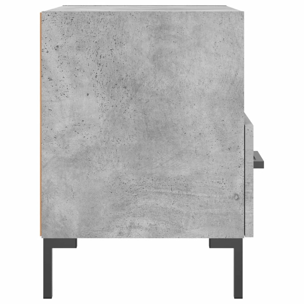 Nachtkastje 40x35x47,5 cm bewerkt hout betongrijs MeubelReus