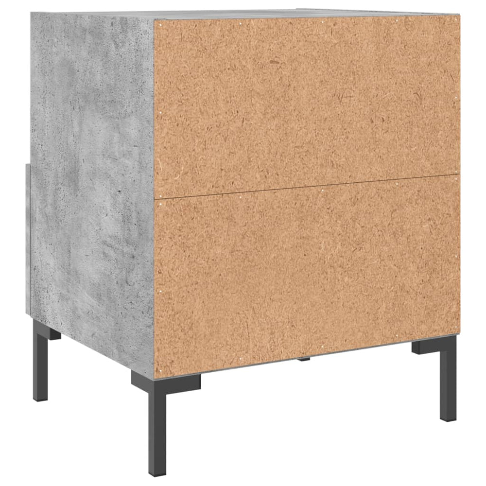 Nachtkastje 40x35x47,5 cm bewerkt hout betongrijs MeubelReus