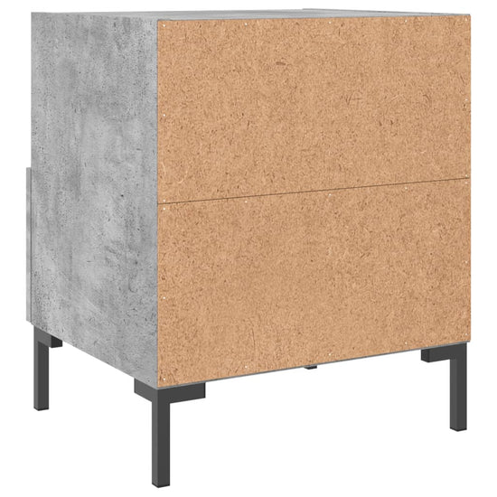 Nachtkastje 40x35x47,5 cm bewerkt hout betongrijs MeubelReus
