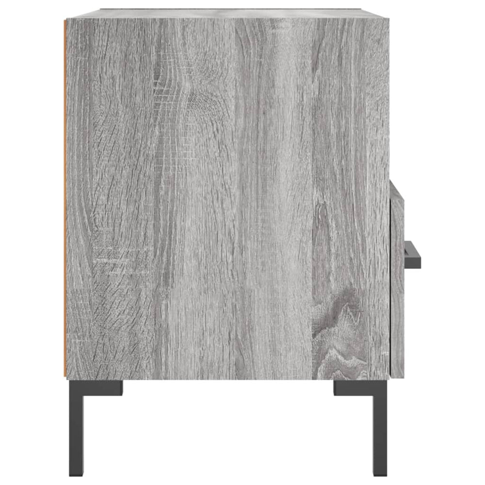 Nachtkastje 40x35x47,5 cm bewerkt hout grijs sonoma eikenkleur MeubelReus