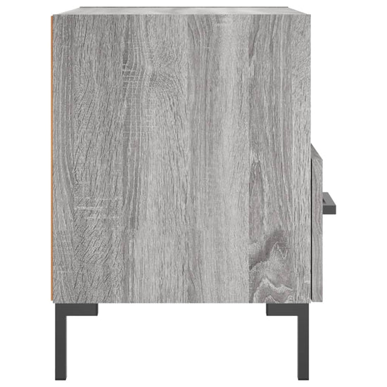 Nachtkastje 40x35x47,5 cm bewerkt hout grijs sonoma eikenkleur MeubelReus