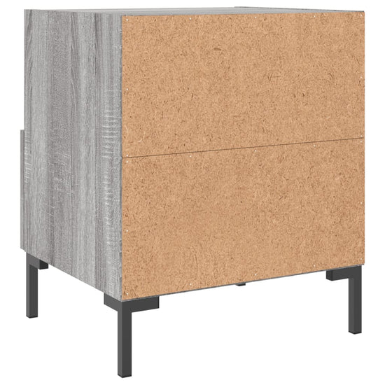 Nachtkastje 40x35x47,5 cm bewerkt hout grijs sonoma eikenkleur MeubelReus