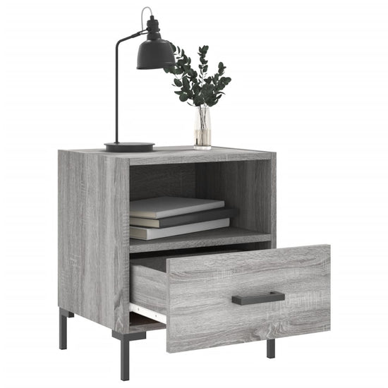 Nachtkastjes 2 st 40x35x47,5 cm bewerkt hout grijs sonoma eiken MeubelReus