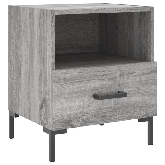 Nachtkastjes 2 st 40x35x47,5 cm bewerkt hout grijs sonoma eiken MeubelReus