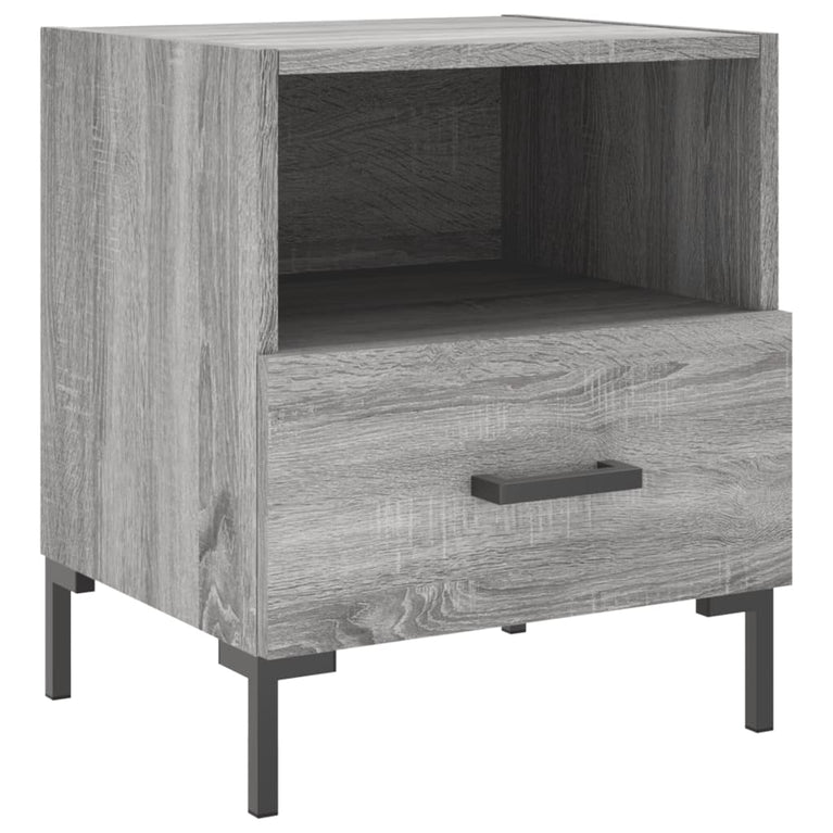 Nachtkastjes 2 st 40x35x47,5 cm bewerkt hout grijs sonoma eiken MeubelReus