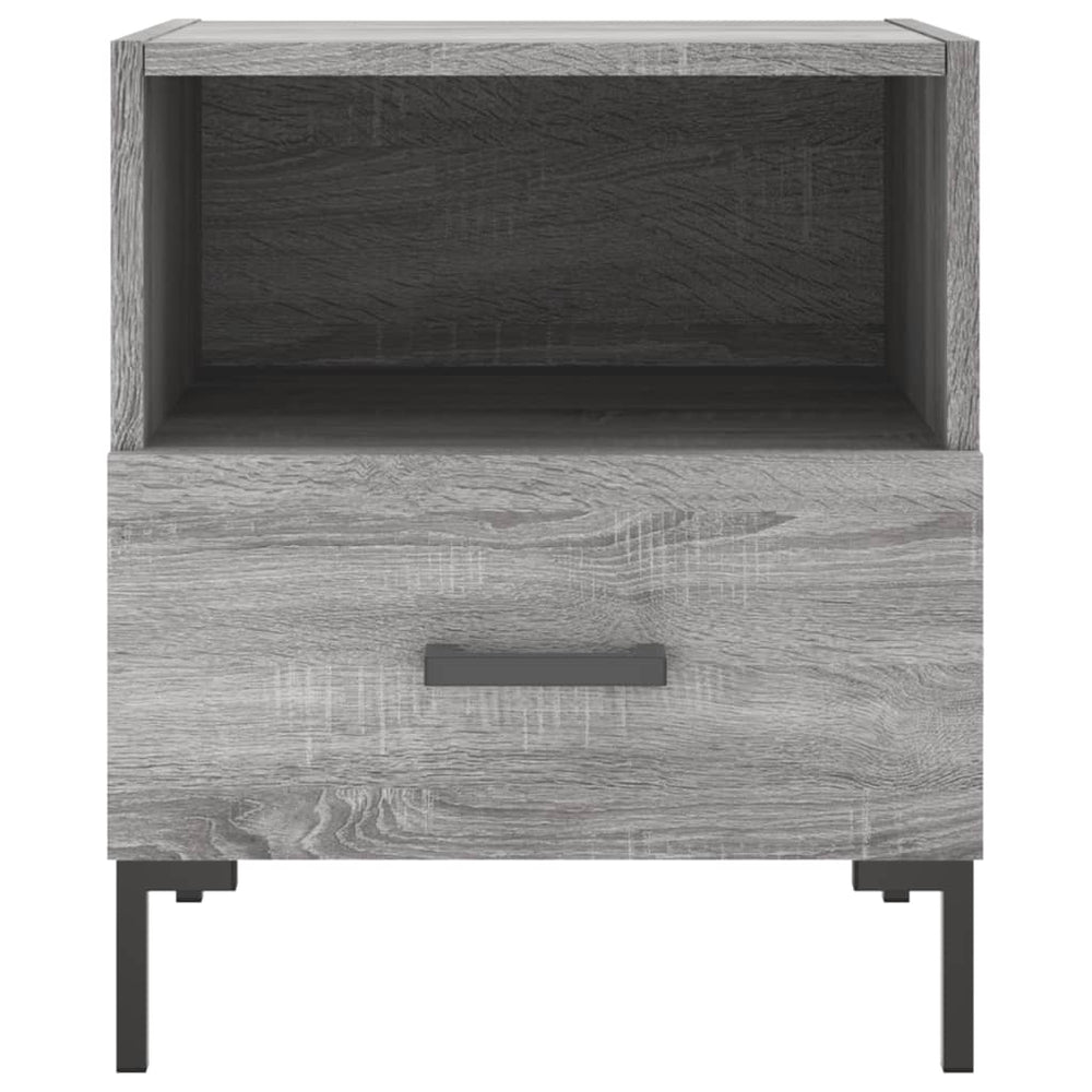 Nachtkastjes 2 st 40x35x47,5 cm bewerkt hout grijs sonoma eiken MeubelReus