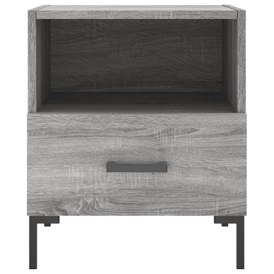 Nachtkastjes 2 st 40x35x47,5 cm bewerkt hout grijs sonoma eiken MeubelReus