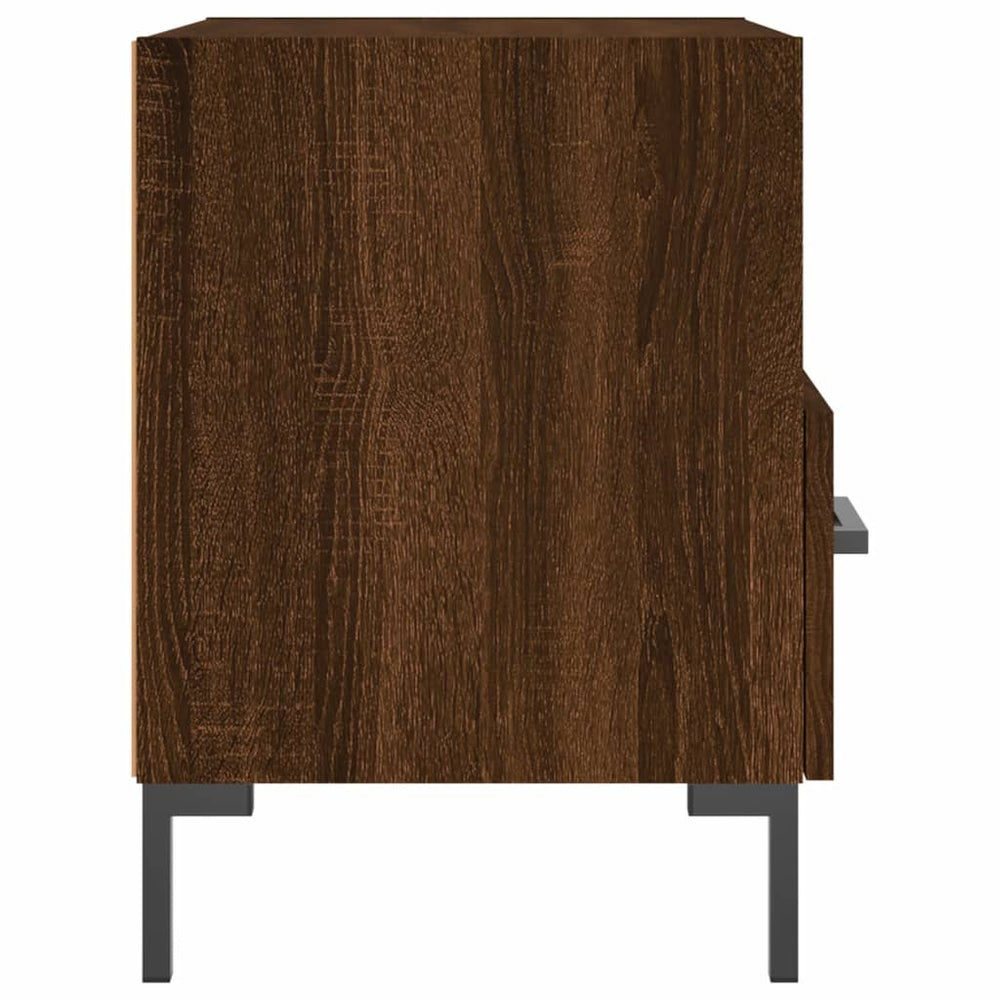 Nachtkastje 40x35x47,5 cm bewerkt hout bruin eikenkleur MeubelReus