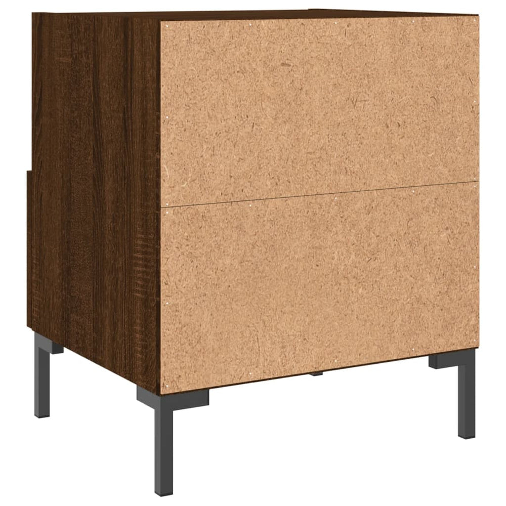Nachtkastje 40x35x47,5 cm bewerkt hout bruin eikenkleur MeubelReus