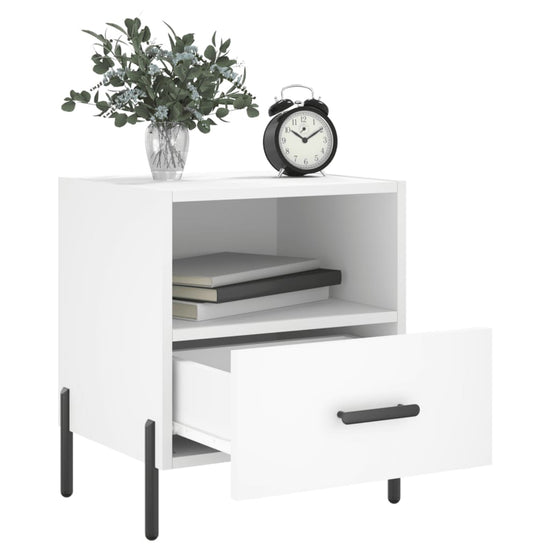 Nachtkastjes 2 st 40x35x47,5 cm bewerkt hout wit MeubelReus