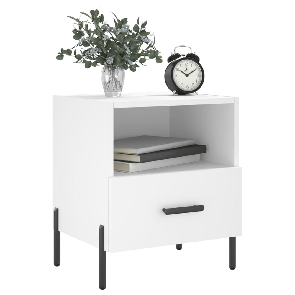 Nachtkastjes 2 st 40x35x47,5 cm bewerkt hout wit MeubelReus