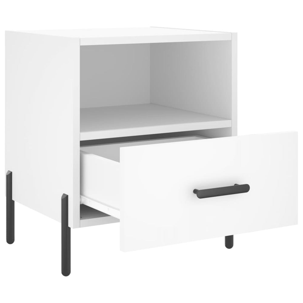 Nachtkastjes 2 st 40x35x47,5 cm bewerkt hout wit MeubelReus