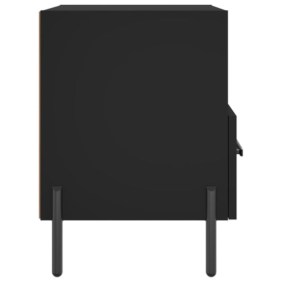 Nachtkastjes 2 st 40x35x47,5 cm bewerkt hout zwart MeubelReus