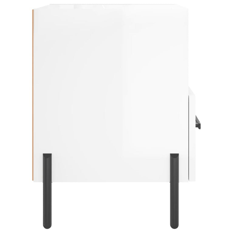 Nachtkastjes 2 st 40x35x47,5 cm bewerkt hout hoogglans wit MeubelReus