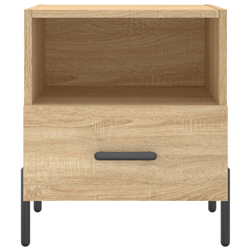 Nachtkastje 40x35x47,5 cm bewerkt hout sonoma eikenkleurig MeubelReus