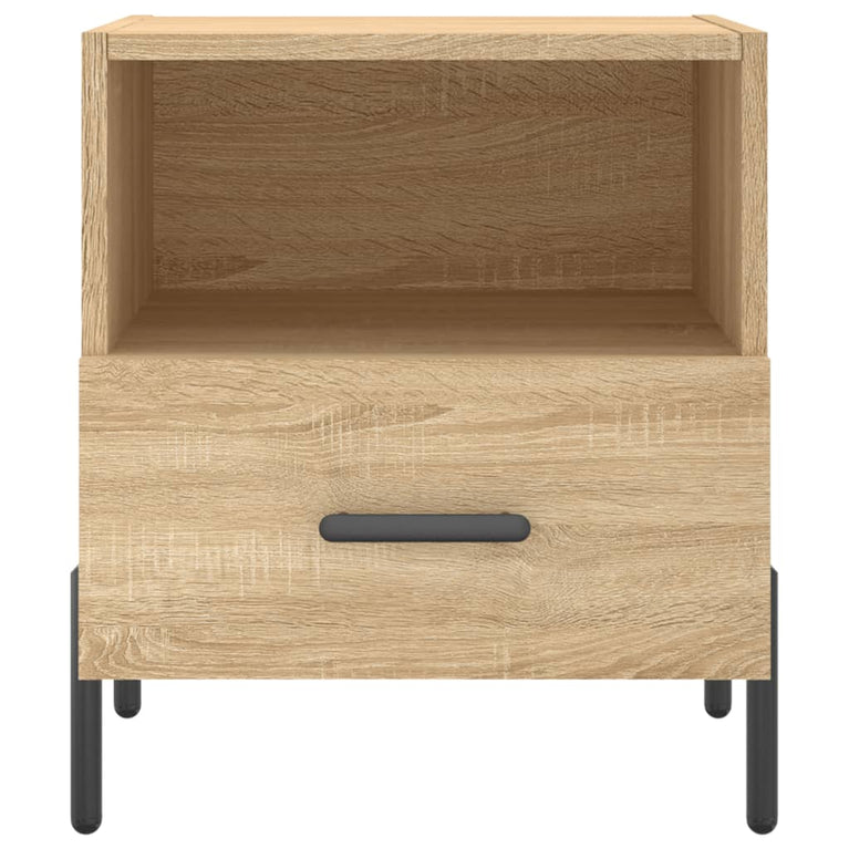 Nachtkastje 40x35x47,5 cm bewerkt hout sonoma eikenkleurig MeubelReus