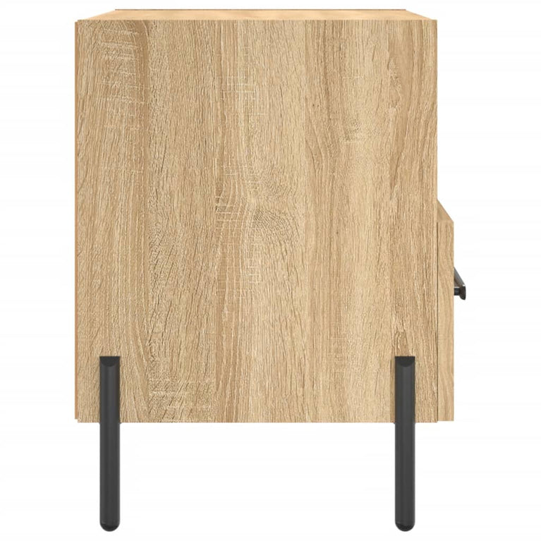 Nachtkastje 40x35x47,5 cm bewerkt hout sonoma eikenkleurig MeubelReus